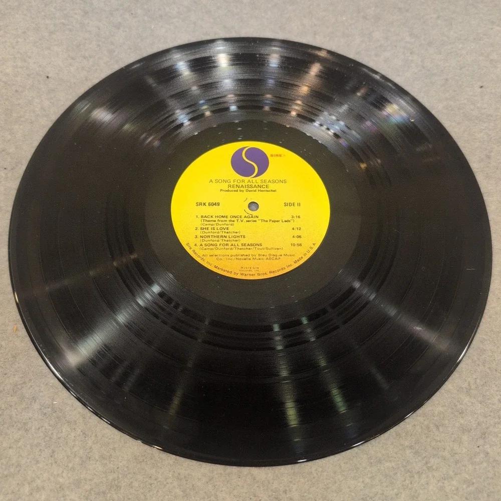 Renaissance A Song For All Seasons Vinyl LP 1978 Sire SRK 6049 Promotional Copy - Picture 4 of 4